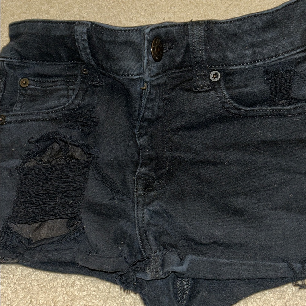 American Eagle Outfitters Black Denim Shorts